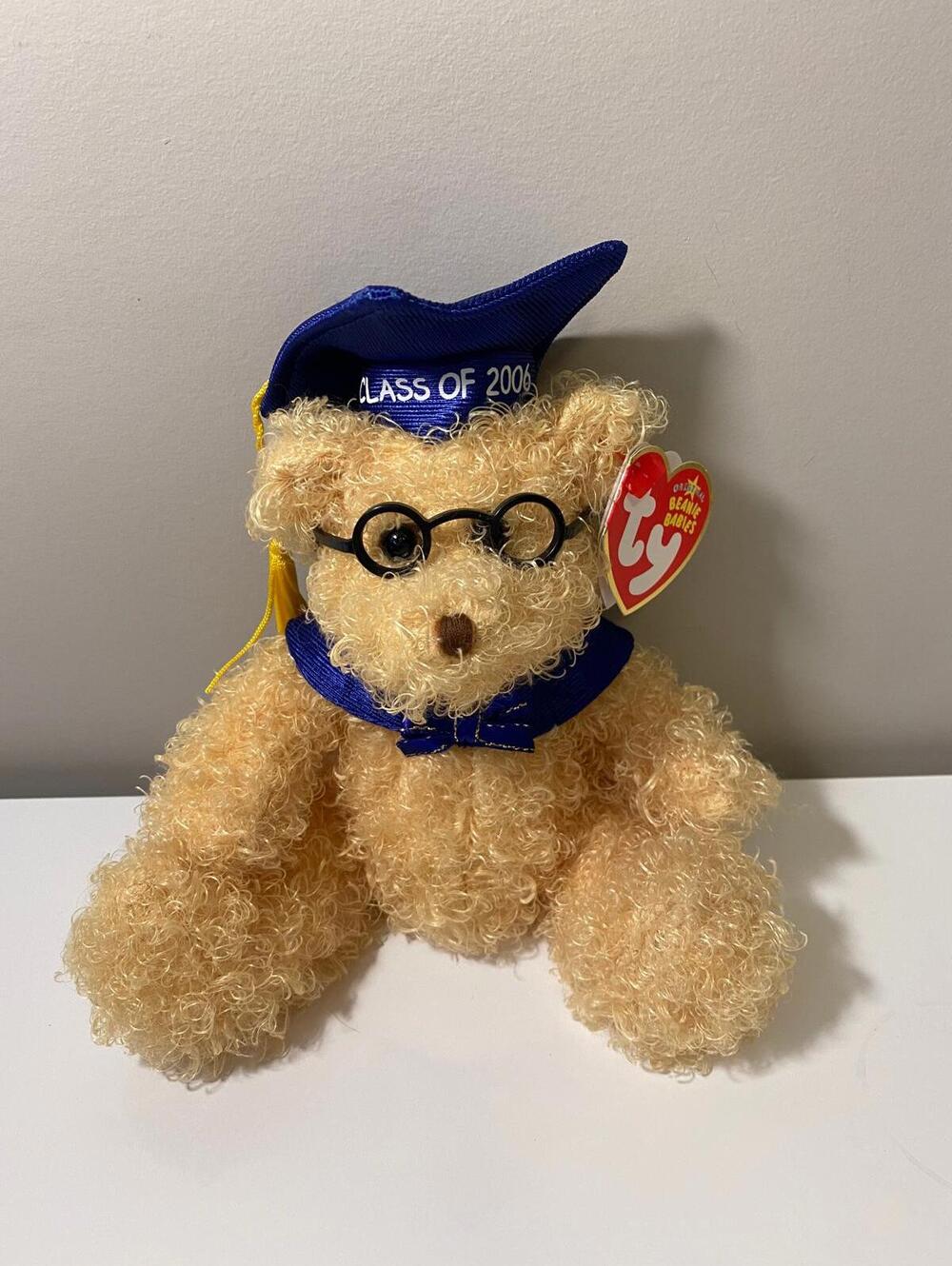 TY Beanie Baby “Honors” the Graduation Bear wearing Graduation Hat (7 inch)